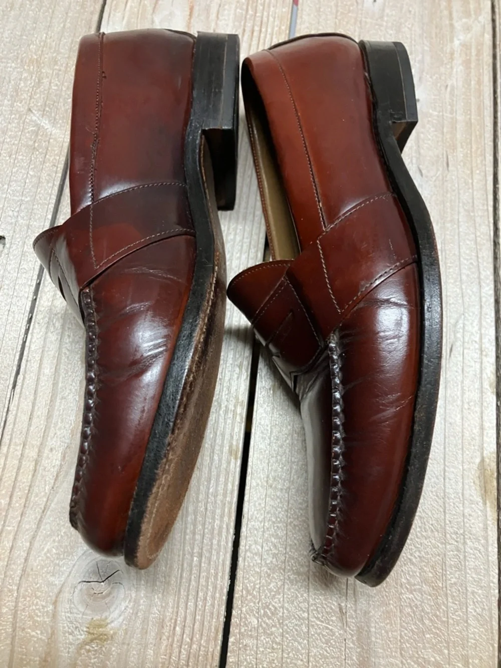 Bostonian Men's Brown Leather Penny Loafers